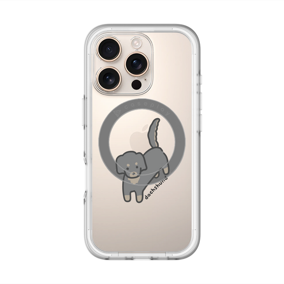 スリムプロテクションプレミアムケース with MagSafe［ オリジナル - CASEPLAYイヌ - dachsund ］