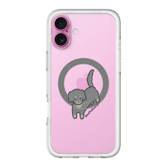 スリムプロテクションプレミアムケース with MagSafe［ オリジナル - CASEPLAYイヌ - dachsund ］