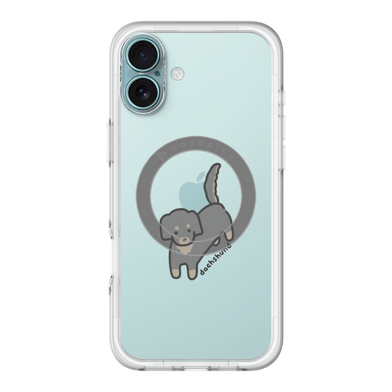 スリムプロテクションプレミアムケース with MagSafe［ オリジナル - CASEPLAYイヌ - dachsund ］
