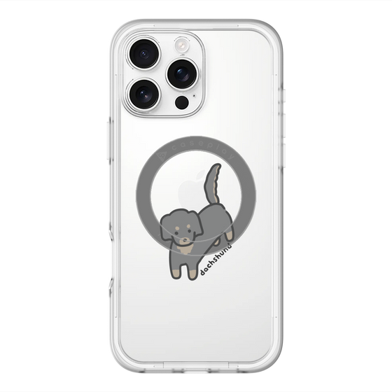 スリムプロテクションプレミアムケース with MagSafe［ オリジナル - CASEPLAYイヌ - dachsund ］