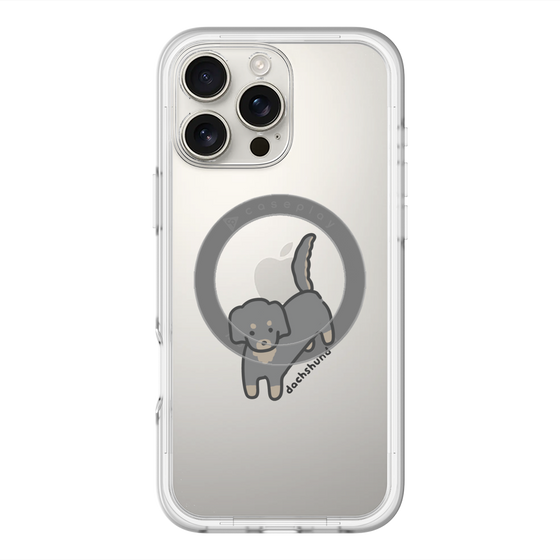 スリムプロテクションプレミアムケース with MagSafe［ オリジナル - CASEPLAYイヌ - dachsund ］