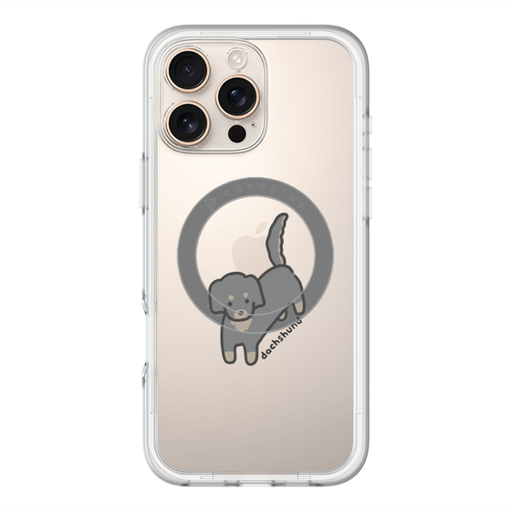 スリムプロテクションプレミアムケース with MagSafe［ オリジナル - CASEPLAYイヌ - dachsund ］