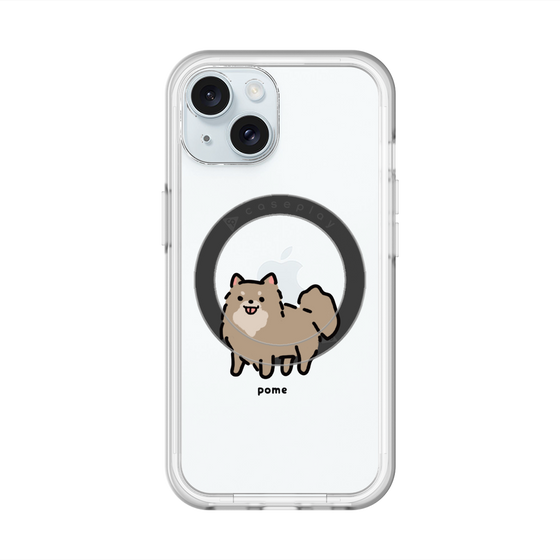 スリムプロテクションプレミアムケース with MagSafe［ オリジナル - CASEPLAYイヌ - pome ］