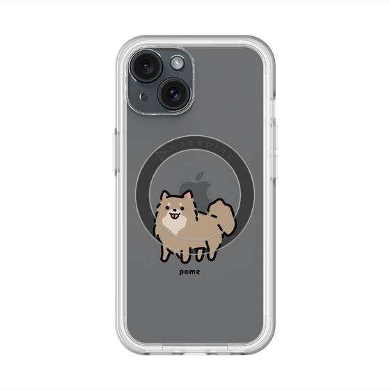 スリムプロテクションプレミアムケース with MagSafe［ オリジナル - CASEPLAYイヌ - pome ］