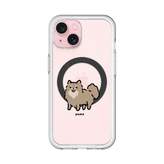 スリムプロテクションプレミアムケース with MagSafe［ オリジナル - CASEPLAYイヌ - pome ］