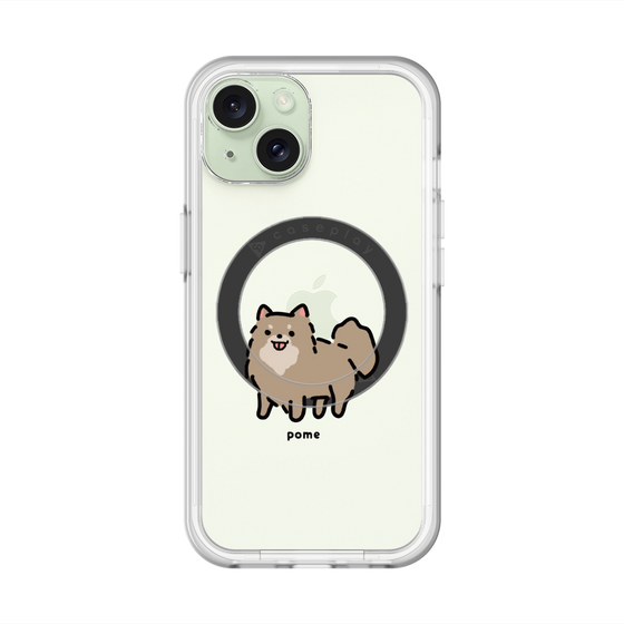 スリムプロテクションプレミアムケース with MagSafe［ オリジナル - CASEPLAYイヌ - pome ］