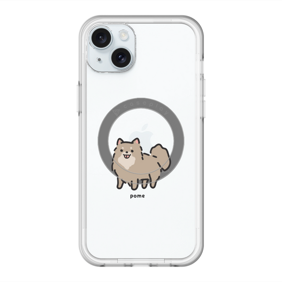 スリムプロテクションプレミアムケース with MagSafe［ オリジナル - CASEPLAYイヌ - pome ］
