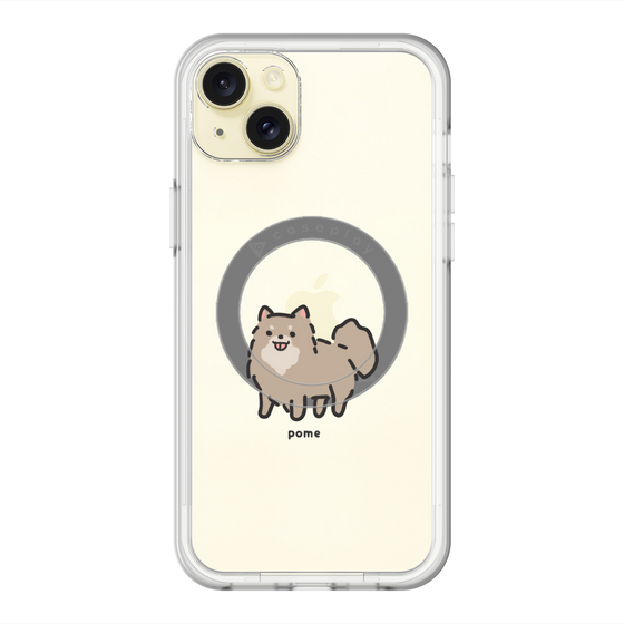 スリムプロテクションプレミアムケース with MagSafe［ オリジナル - CASEPLAYイヌ - pome ］
