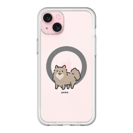 スリムプロテクションプレミアムケース with MagSafe［ オリジナル - CASEPLAYイヌ - pome ］