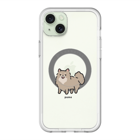 スリムプロテクションプレミアムケース with MagSafe［ オリジナル - CASEPLAYイヌ - pome ］