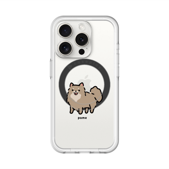 スリムプロテクションプレミアムケース with MagSafe［ オリジナル - CASEPLAYイヌ - pome ］