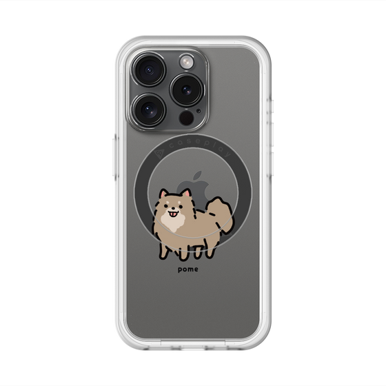 スリムプロテクションプレミアムケース with MagSafe［ オリジナル - CASEPLAYイヌ - pome ］