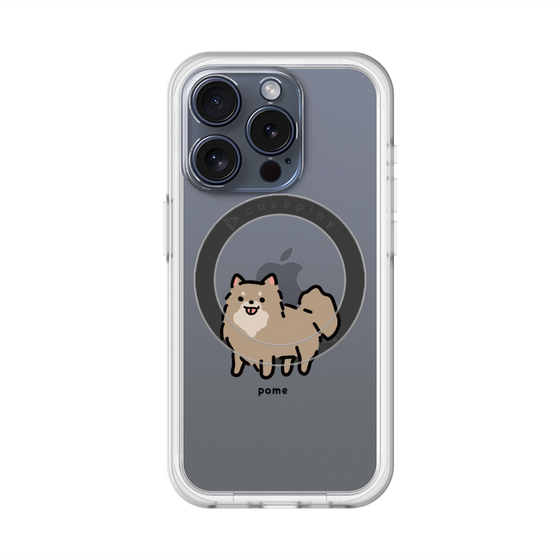 スリムプロテクションプレミアムケース with MagSafe［ オリジナル - CASEPLAYイヌ - pome ］