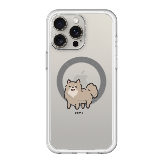 スリムプロテクションプレミアムケース with MagSafe［ オリジナル - CASEPLAYイヌ - pome ］