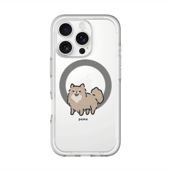 スリムプロテクションプレミアムケース with MagSafe［ オリジナル - CASEPLAYイヌ - pome ］