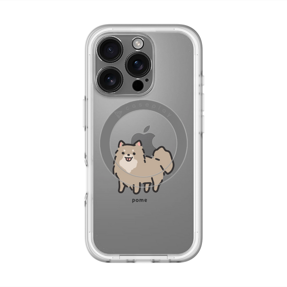 スリムプロテクションプレミアムケース with MagSafe［ オリジナル - CASEPLAYイヌ - pome ］