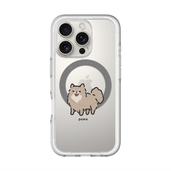 スリムプロテクションプレミアムケース with MagSafe［ オリジナル - CASEPLAYイヌ - pome ］