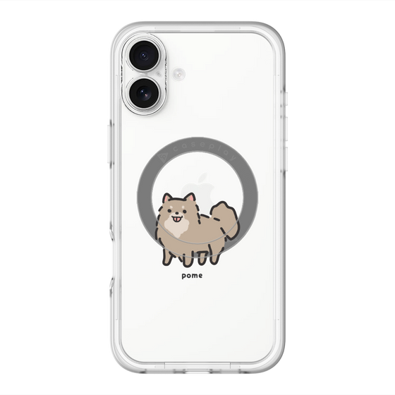 スリムプロテクションプレミアムケース with MagSafe［ オリジナル - CASEPLAYイヌ - pome ］