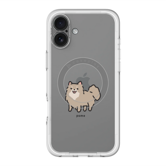 スリムプロテクションプレミアムケース with MagSafe［ オリジナル - CASEPLAYイヌ - pome ］