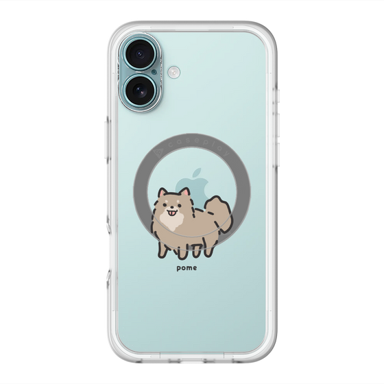スリムプロテクションプレミアムケース with MagSafe［ オリジナル - CASEPLAYイヌ - pome ］