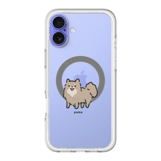 スリムプロテクションプレミアムケース with MagSafe［ オリジナル - CASEPLAYイヌ - pome ］