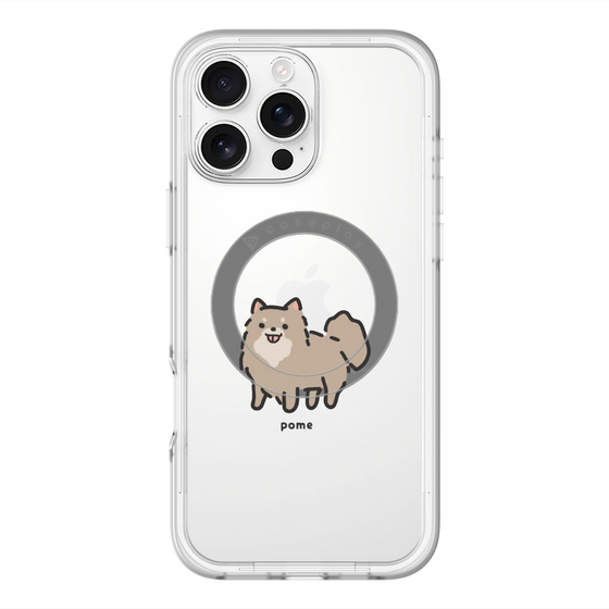スリムプロテクションプレミアムケース with MagSafe［ オリジナル - CASEPLAYイヌ - pome ］