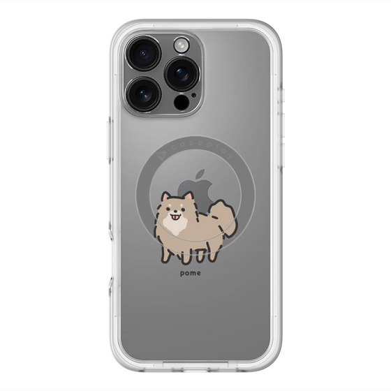 スリムプロテクションプレミアムケース with MagSafe［ オリジナル - CASEPLAYイヌ - pome ］