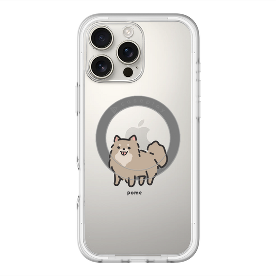 スリムプロテクションプレミアムケース with MagSafe［ オリジナル - CASEPLAYイヌ - pome ］