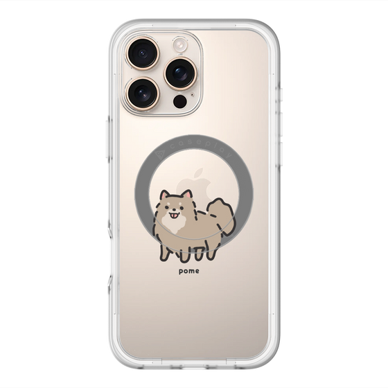 スリムプロテクションプレミアムケース with MagSafe［ オリジナル - CASEPLAYイヌ - pome ］