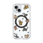 スリムプロテクションプレミアムケース with MagSafe［ オリジナル - CASEPLAYイヌ総柄 - color ］