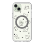 スリムプロテクションプレミアムケース with MagSafe［ オリジナル - CASEPLAYイヌ総柄 - black ］