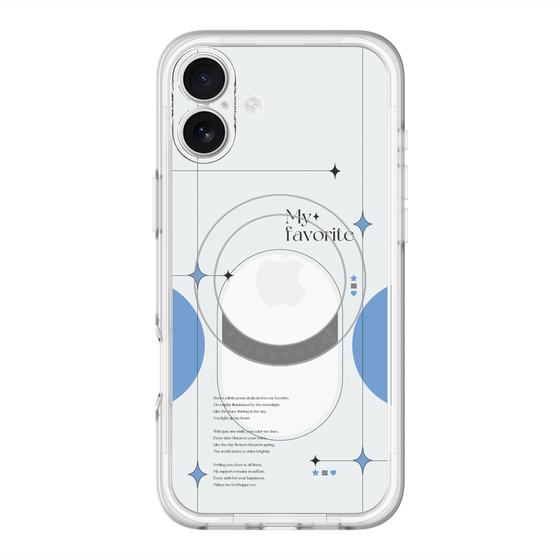スリムプロテクションプレミアムケース with MagSafe［ オリジナル - チェキケース - ブルー ］