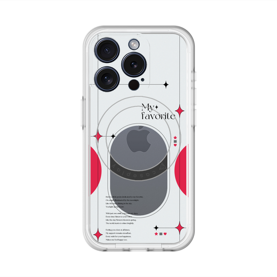 スリムプロテクションプレミアムケース with MagSafe［ オリジナル - チェキケース - レッド ］