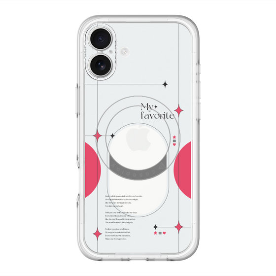 スリムプロテクションプレミアムケース with MagSafe［ オリジナル - チェキケース - レッド ］