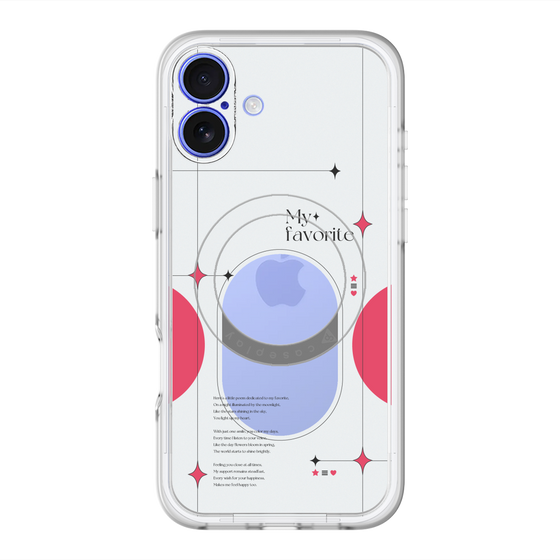 スリムプロテクションプレミアムケース with MagSafe［ オリジナル - チェキケース - レッド ］