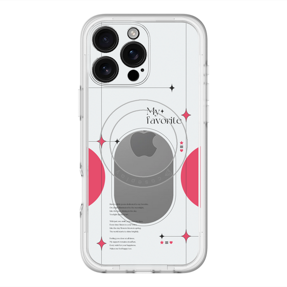 スリムプロテクションプレミアムケース with MagSafe［ オリジナル - チェキケース - レッド ］