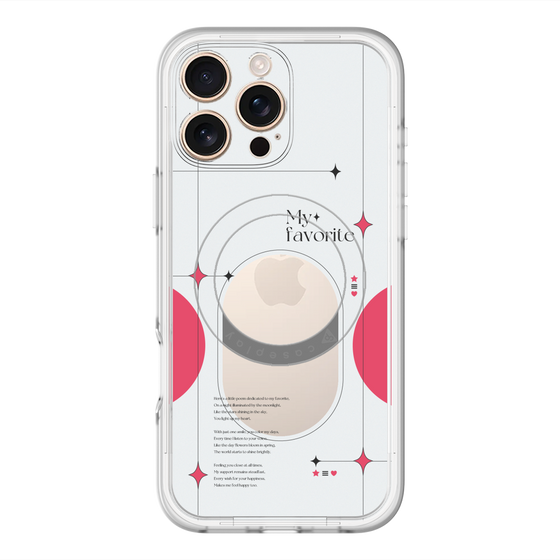 スリムプロテクションプレミアムケース with MagSafe［ オリジナル - チェキケース - レッド ］