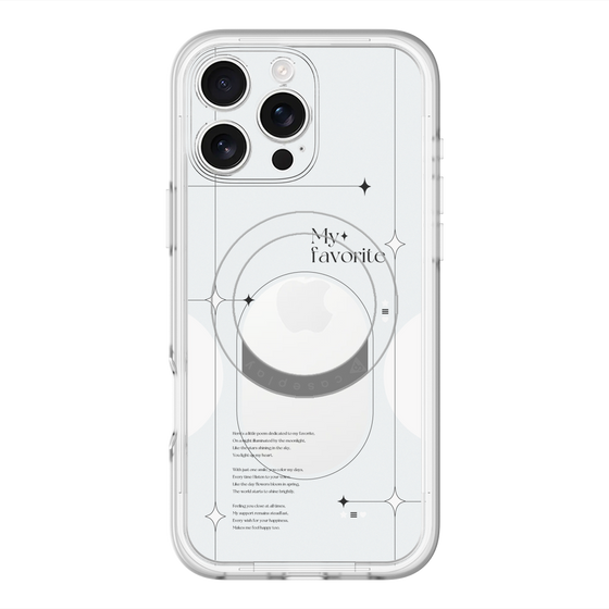 スリムプロテクションプレミアムケース with MagSafe［ オリジナル - チェキケース - ホワイト ］