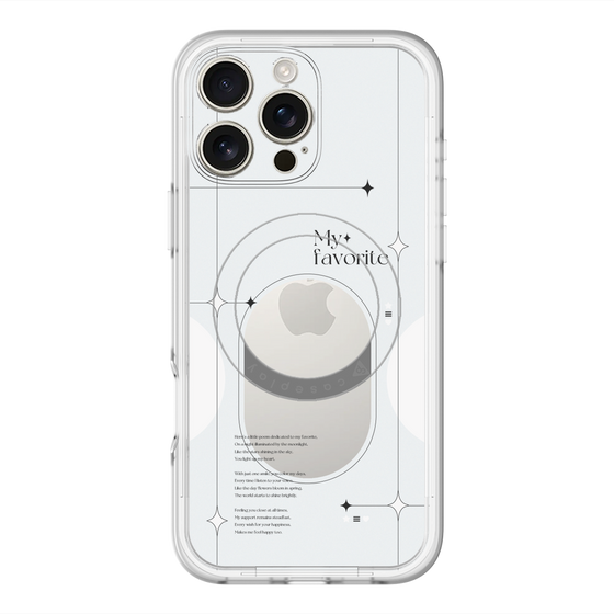 スリムプロテクションプレミアムケース with MagSafe［ オリジナル - チェキケース - ホワイト ］
