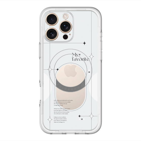 スリムプロテクションプレミアムケース with MagSafe［ オリジナル - チェキケース - ホワイト ］