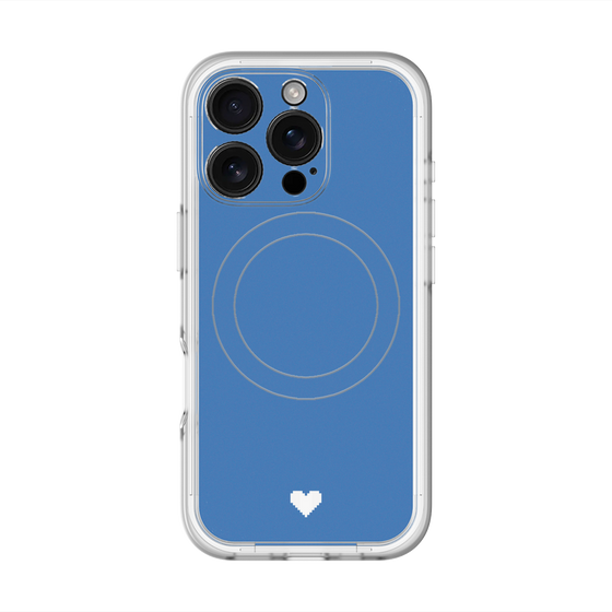 スリムプロテクションプレミアムケース with MagSafe［ オリジナル - 推し色ハート - ブルー ］