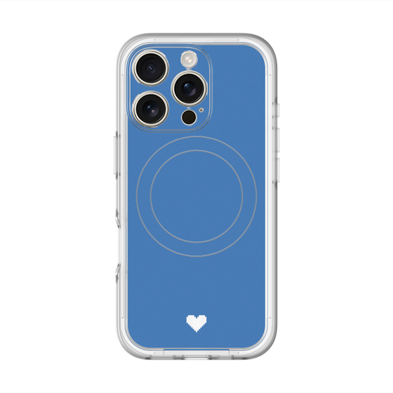 スリムプロテクションプレミアムケース with MagSafe［ オリジナル - 推し色ハート - ブルー ］