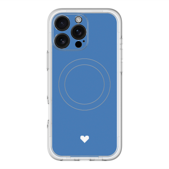 スリムプロテクションプレミアムケース with MagSafe［ オリジナル - 推し色ハート - ブルー ］