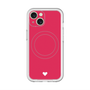 スリムプロテクションプレミアムケース with MagSafe［ オリジナル - 推し色ハート - レッド ］