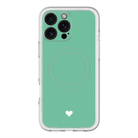 スリムプロテクションプレミアムケース with MagSafe［ オリジナル - 推し色ハート - グリーン ］