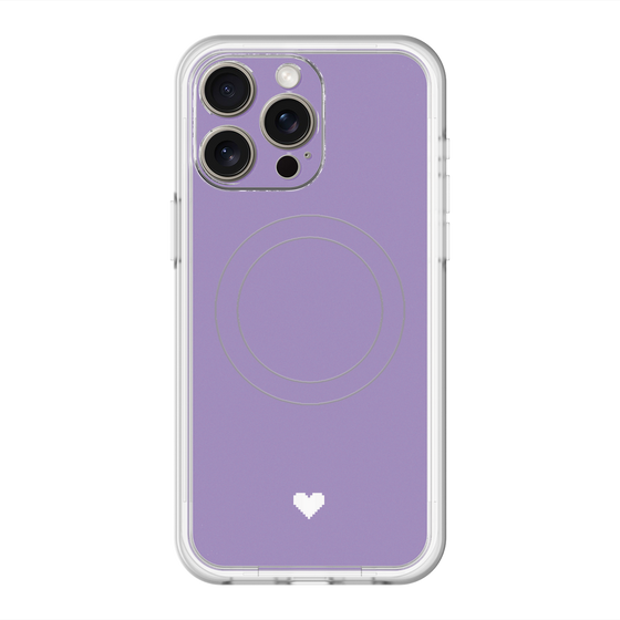スリムプロテクションプレミアムケース with MagSafe［ オリジナル - 推し色ハート - パープル ］