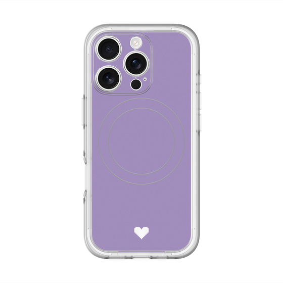 スリムプロテクションプレミアムケース with MagSafe［ オリジナル - 推し色ハート - パープル ］