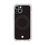 スリムプロテクションプレミアムケース with MagSafe［ オリジナル - 推し色ハート - ブラック ］