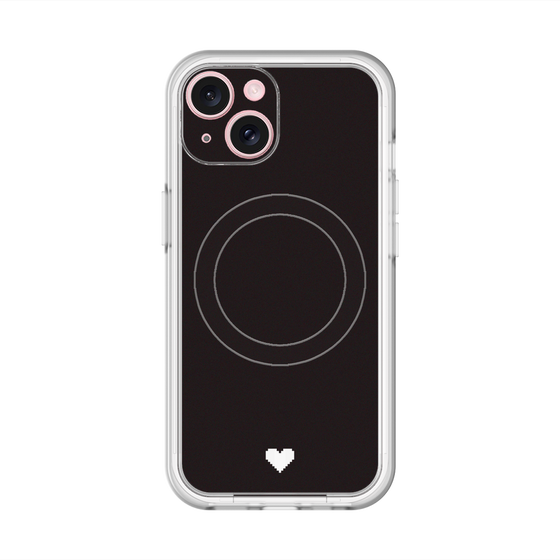 スリムプロテクションプレミアムケース with MagSafe［ オリジナル - 推し色ハート - ブラック ］