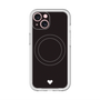 スリムプロテクションプレミアムケース with MagSafe［ オリジナル - 推し色ハート - ブラック ］